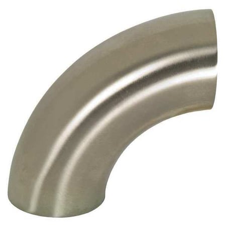 Polished 90deg., Weld Elbow 316L SS, 1/2