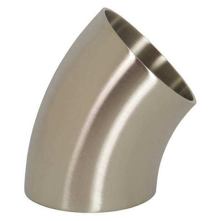 Polished 45deg., Weld Elbow 304SS, 2