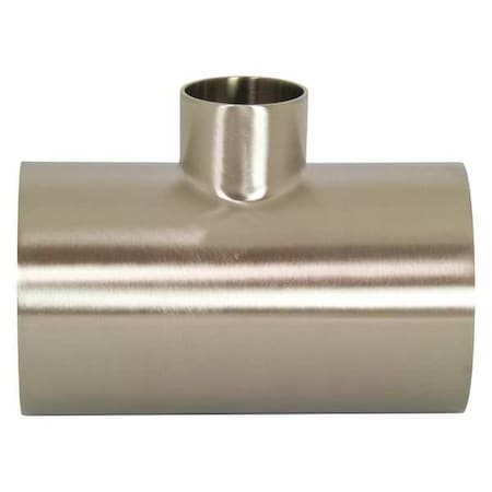 Polished Reducing Weld Tee, 304SS, 4