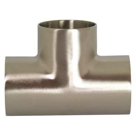 Polished Short Weld Tee 304SS, 3