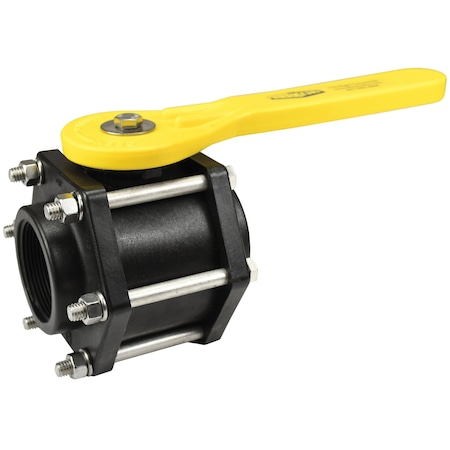 Polypropylene 6Bolt Ball Valve, 2