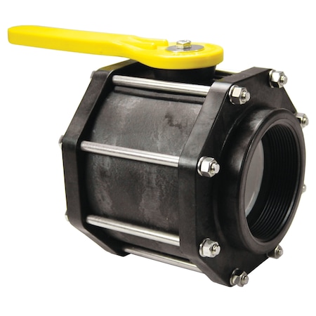 Polypropylene 6Bolt Ball Valve, 4