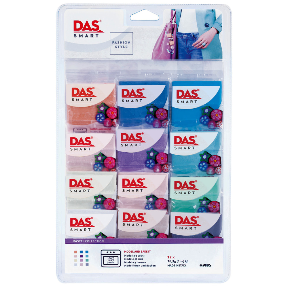 DAS Smart Clay Set, 1 Oz, Pastel, Set Of 12 Packs MPN:PACF321900