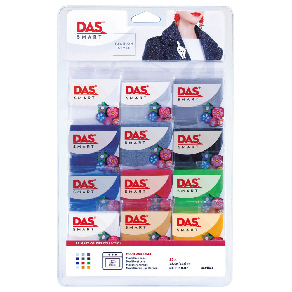 DAS Smart Clay Set, 1 Oz, Assorted Colors, Set Of 12 Packs MPN:PACF322100