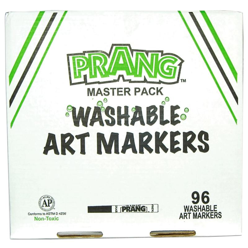 Prang Washable Masterpack Markers, Assorted Colors, Pack Of 96 (Min Order Qty 2) MPN:80614