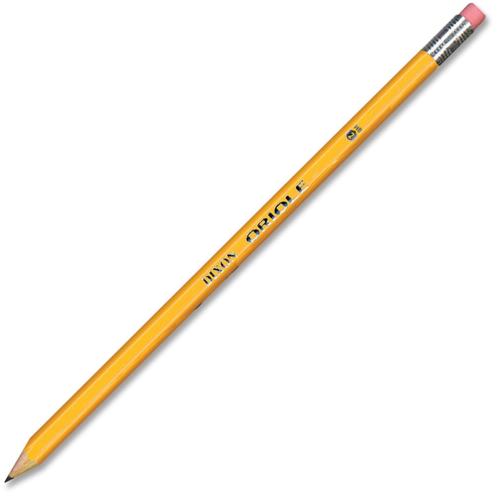 Dixon Oriole Pencils, No. 2 HB Lead, Medium Hardness, Yellow, 12 Pencils Per Box, Pack Of 6 Boxes MPN:12872PK