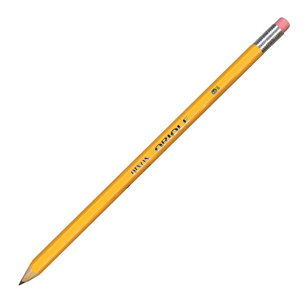 Dixon Oriole Pencils, Presharpened, #2 Lead, Soft, Pack of 12 (Min Order Qty 40) MPN:12886