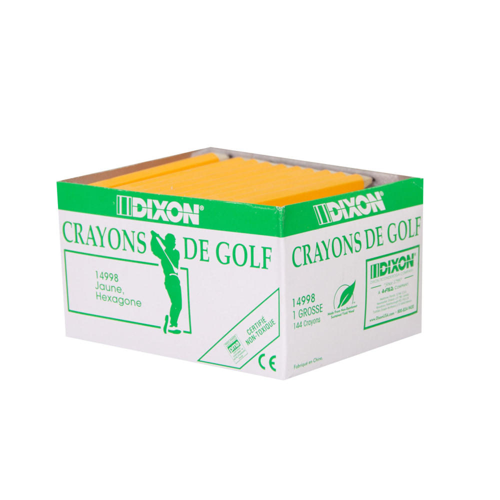 Dixon Presharpened Golf Pencils, Presharpened, #2 Lead, Soft, Pack of 144 MPN:14998