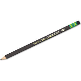 Dixon® Tri-Conderoga Pencil with Microban Protection HB (#2) Black Lead Black Barrel Dozen 22500