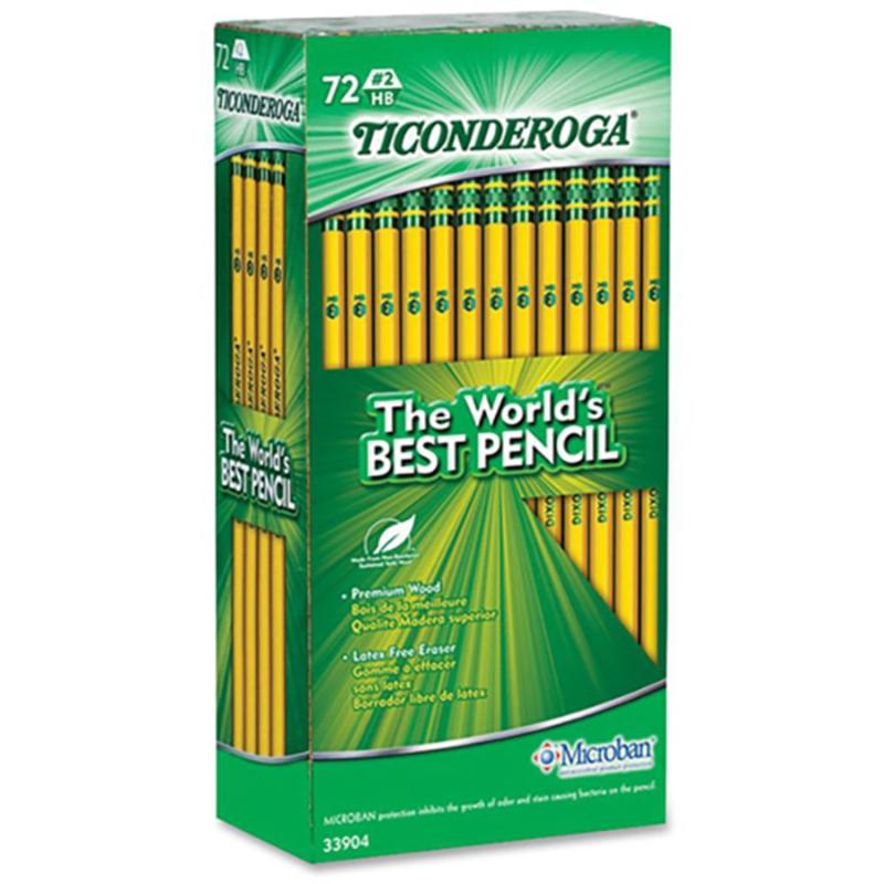 Ticonderoga #2 Pencils, #2 Lead, Soft, Pack of 72 MPN:33904