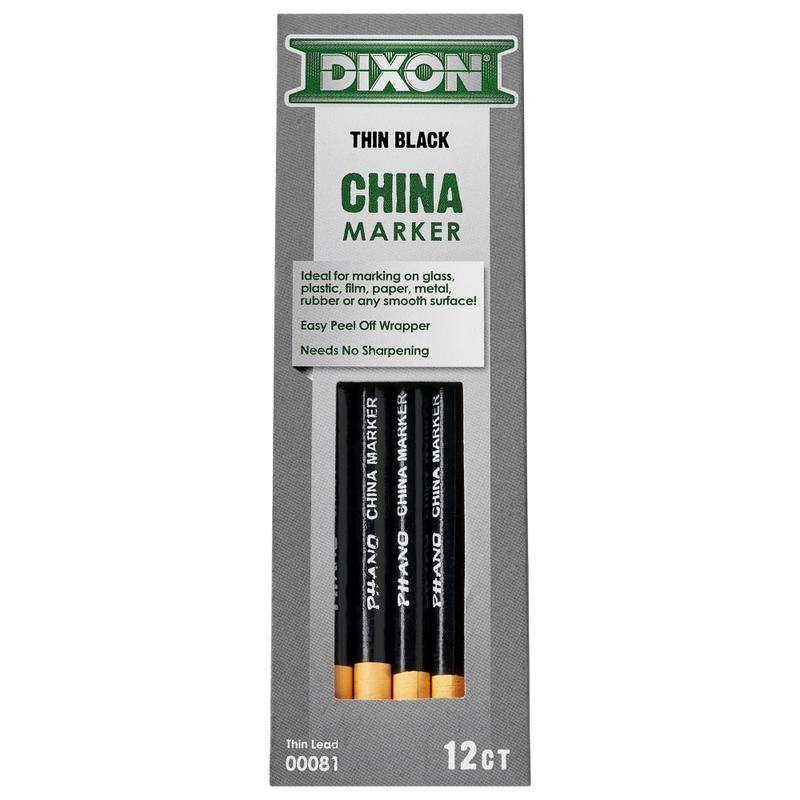 Dixon Phano China Marker, Black, Box of 12 MPN:000810002