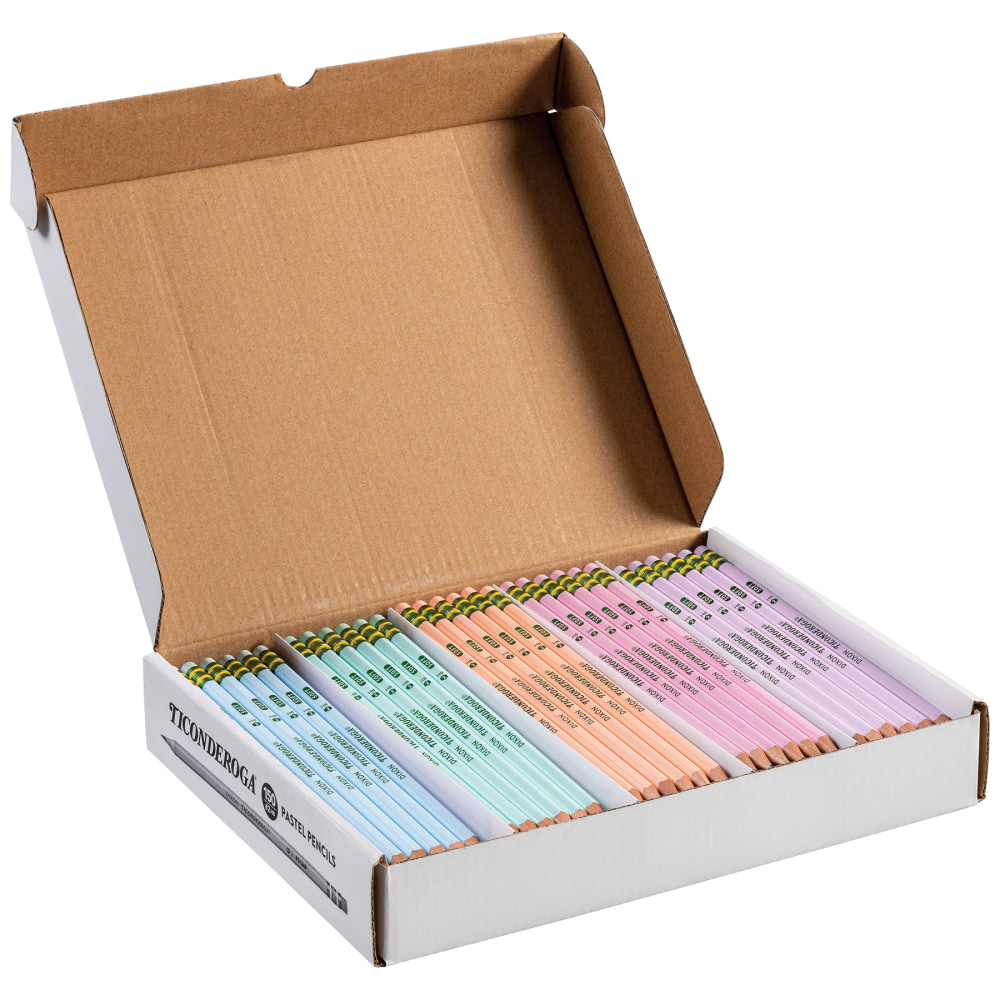Ticonderoga Presharpened Wooden Pencils, #2/Soft, Assorted Pastel Colors, Pack Of 150 Pencils MPN:DIX13750