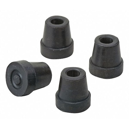 Quad Cane Tip, 1-5/16 in. H, Black, PK4 MPN:519-1378-9504