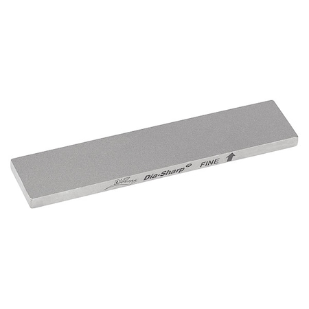 Single Grit Benchstone, 4 in W, 7/8 in L, 3/16 in H, Diamond, Fine Grit, Silver MPN:D4F