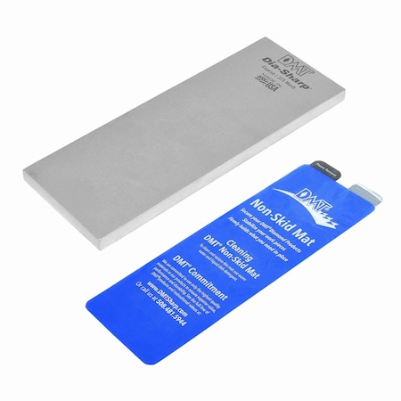 Single Grit Benchstone, 8 in W, 3 in L, 3/8 in H, Diamond, Coarse Grit, Silver MPN:D8C