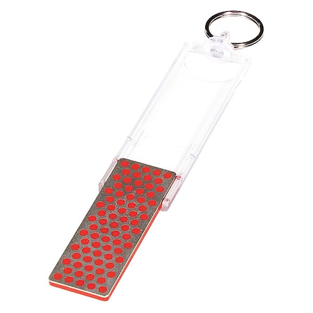 Mini Sharpening Stone, 2 5/8 in W, 7/8 in L, 1/4 in H, Diamond, Fine Grit, Red MPN:F70F
