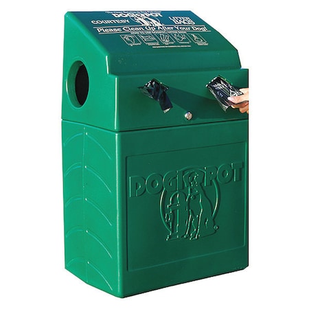 10 gal. Green Polyethylene Rectangular Pet Waste Container MPN:1005-2