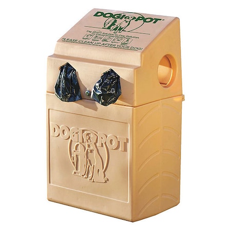 Not Applicable 10 gal Rectangular Pet Waste Station, Tan, None, Polyethylene, 14 in MPN:1006-2