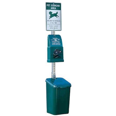 Pole Mounted Pet Waste Station, Polyethyl MPN:1010-S