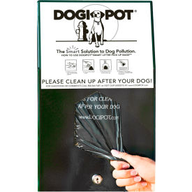 DOGIPOT® Junior Bag Dispenser with 400 Header Bags Aluminium Black 1002HP-BLK-4
