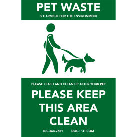DOGIPOT® Reflective Pet Sign On Leash Aluminium 11-1/2