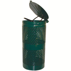 DOGIPOT® Steel Trash Receptacle with Stainless Steel Lid Liner Trash Bags 1206-L
