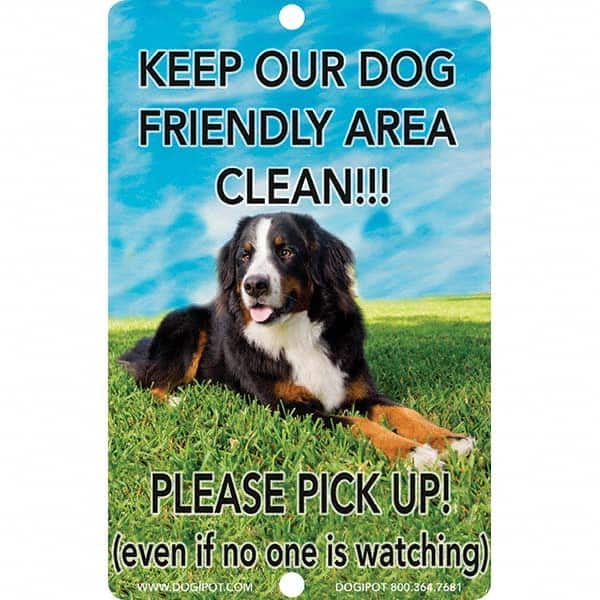 Pet Waste Station Accessories, Sign Message: Keep Our Dog Friendly Clean MPN:1204-BMD