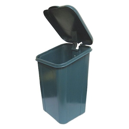 10 gal Square Indoor Plastic Can, Green, 13 in MPN:1208-L