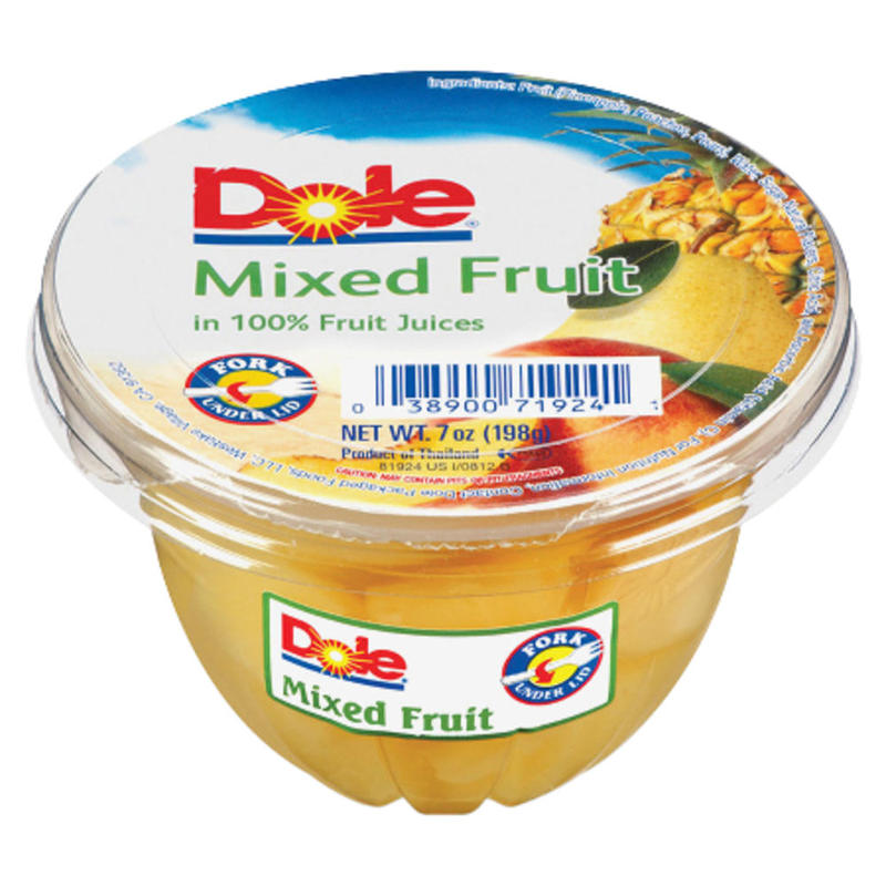 Dole Fruit Cups, Mixed Fruit, 7 Oz, Carton Of 12 (Min Order Qty 3) MPN:DFC71924