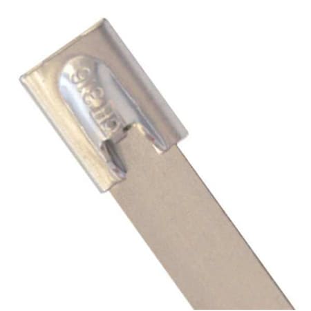 Cable Tie, 30 in L, 8 in Max Bundle Dia., Silver, 316 Stainless Steel, 800 lb Strength, 50 PK MPN:DC-316SS30-800L