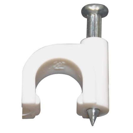 Cable Staple, RG-59 Coaxial Cable Use Type, 1/4 in Size, White MPN:DCC-59W