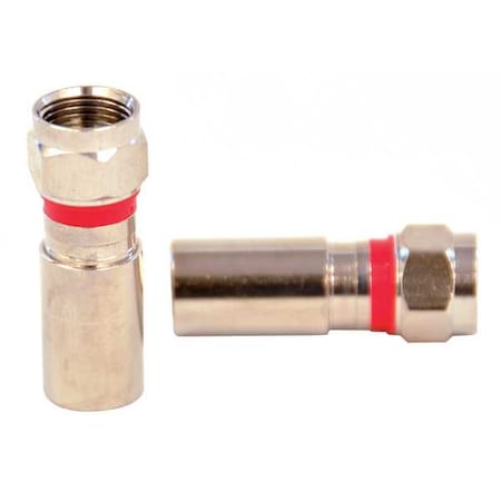 Cable Coupler, F-Type/Male, RG6 Coax, PK10 MPN:DC-CF6QG