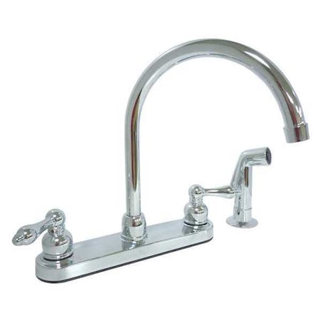 Gooseneck Spout Kitchen Faucet, With Spray MPN:77-1051