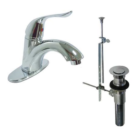 Manual Low Arc Bathroom Faucet, Single Hole Mount, Chrome 1 Hole MPN:77-1903