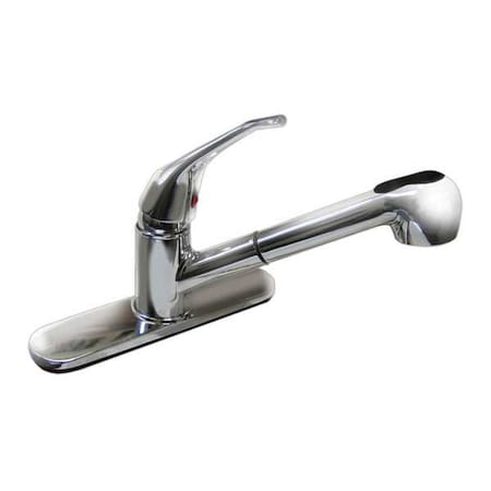 Straight Kitchen Faucet, Manual, Single Hole Only Mount, 1 Hole MPN:77-2100