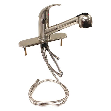 Low Arc Pull Out Kitchen Faucet, Manual, Single Hole Only Mount, 1 Hole MPN:77-2110
