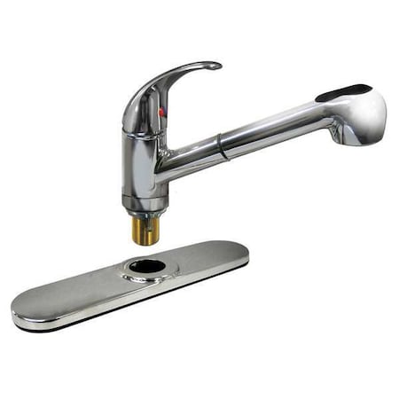Low Arc Pull Out Kitchen Faucet, Manual, Single Hole Mount, 1 or 3 Hole MPN:77-2115