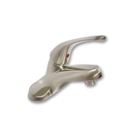 Single Handle Lavatory Faucet, SL, BN, 1.5 gpm, w/Br Popup, Brushed Nickel MPN:77-2180