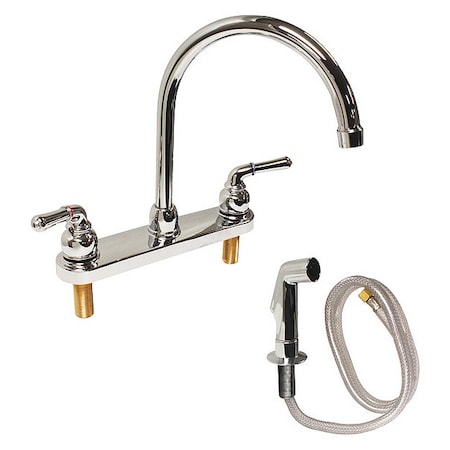 Manual Gooseneck Kitchen Faucet, 8