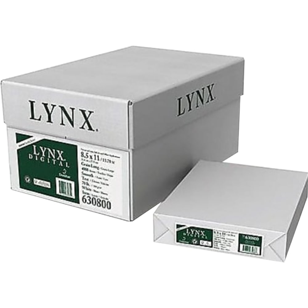 Domtar Lynx Digital Multipurpose Paper, 8 Reams, Letter Size (8-1/2in x 11in), 96 Brightness, 70 Lb, White, 500 Sheets Per Ream MPN:630800
