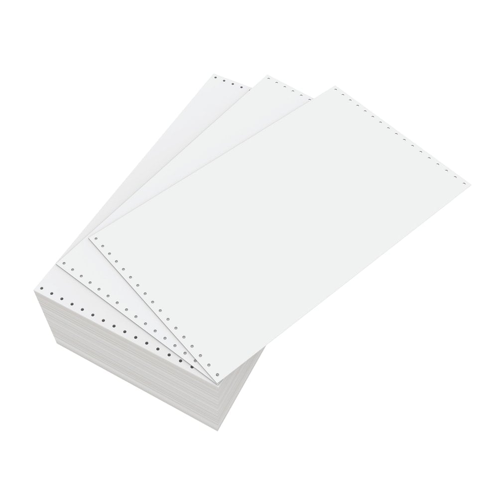 Domtar Continuous Form Paper, Unperforated, 14 7/8in x 8 1/2in, 18 Lb, Blank White, Carton Of 3, 000 Forms MPN:0148008