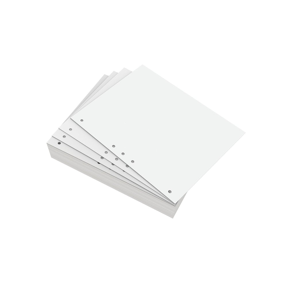 Lettermark Custom Cut Sheets, Letter Size (8 1/2in x 11in), 2500 Sheets Total, Prepunched Left, 5-Hole, 20 Lb, 500 Sheets Per Ream, Pack Of 5 Reams MPN:DMR851151