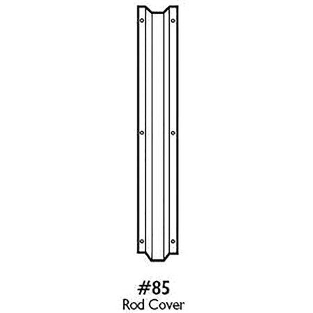 Vertical Rod Cover, 3-1/8in by 24in Height, Satin Stainless Steel Finish MPN:85-630