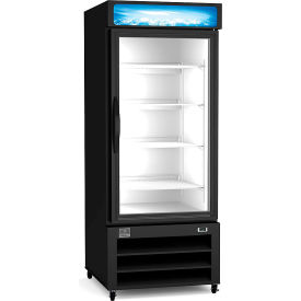 Kelvinator® Merchandiser Refrigerator 1 Glass Door Bottom Mount 26 Cu.ft Black KCHGM26R