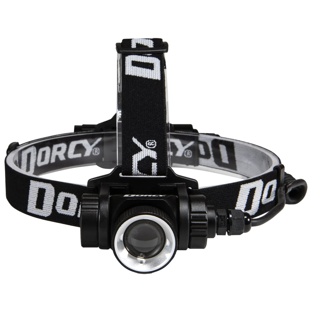 Dorcy Pro Water-Resistant 1, 000 Lumen LED Rechargeable Headlamp, 2-1/4inH x 2-1/8inW x 2-7/16inD, Black MPN:41-2121
