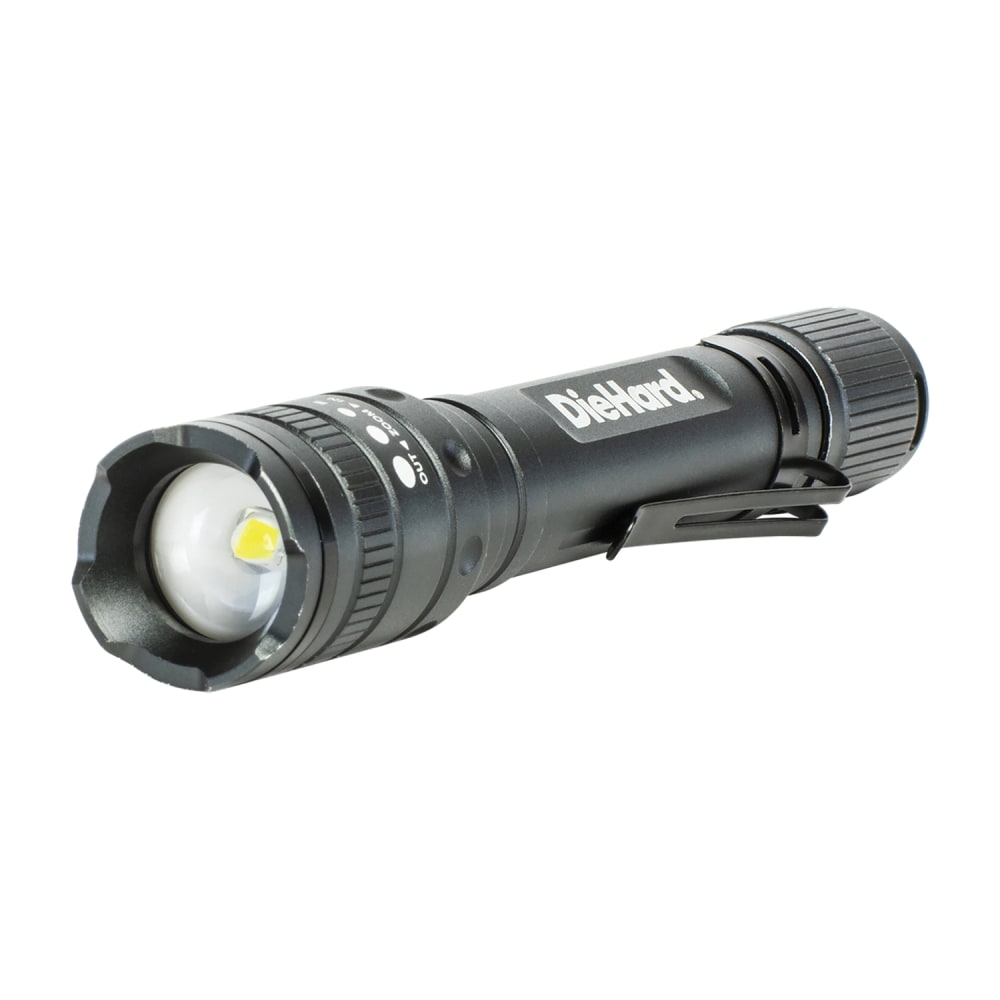 DieHard 270-Lumen Aluminum Twist-Focus Flashlight, 5-3/4in x 1in, Gray MPN:41-6647