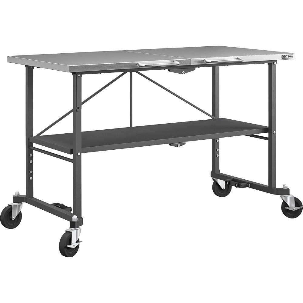Cosco Commercial SmartFold Portable Workbench - Four Leg Base - 4 Legs - 700 lb Capacity x 52in Table Topx 25.50in Table Top Depth - 66771DKG1E MPN:66771DKG1E