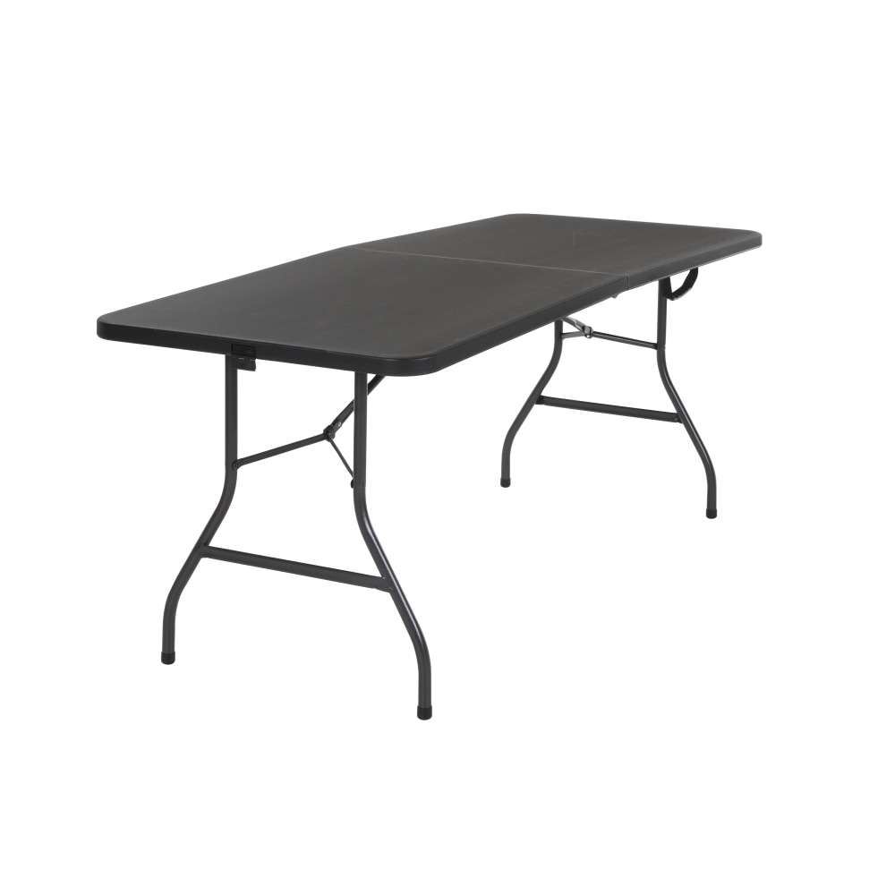 COSCO Fold-in-Half Banquet Table With Handle, 29inH x 30inW x 29-1/2inD, Black MPN:14678BLK1