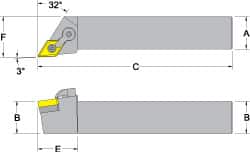 LH MDJN -7&deg; Negative Rake Indexable Turning Toolholder MPN:73310150357