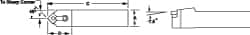Neutral MSDN -7&deg; Negative Rake Indexable Turning Toolholder MPN:73310150414